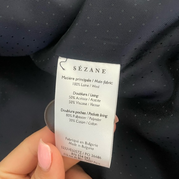 Sezane Wool Blazer NWOT Size 36 - Picture 4 of 4